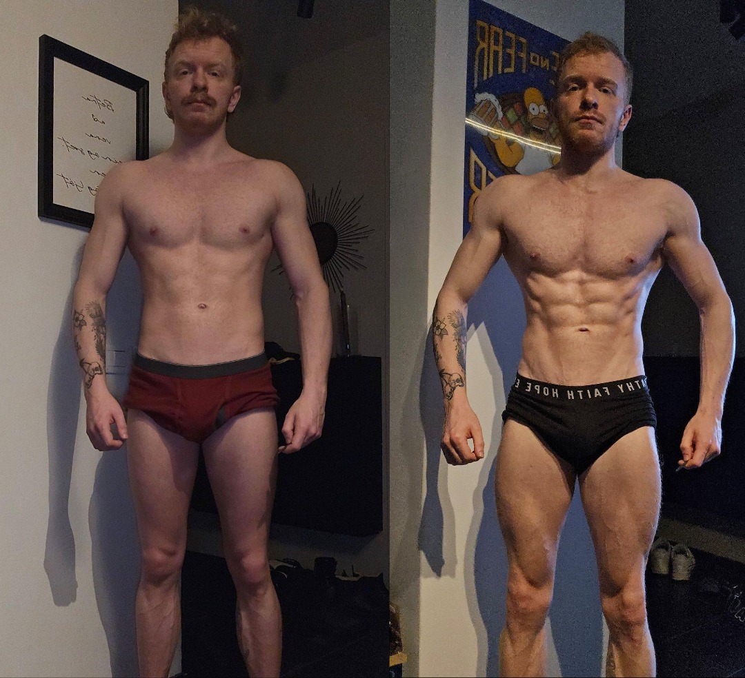 Árangur skjólstæðings hjá Peak Fitness, fyrir og eftir