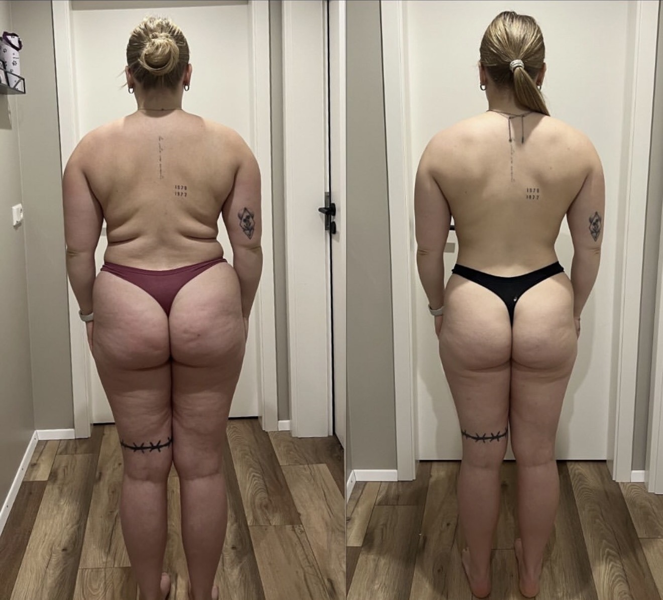 Árangur skjólstæðings hjá Peak Fitness, fyrir og eftir