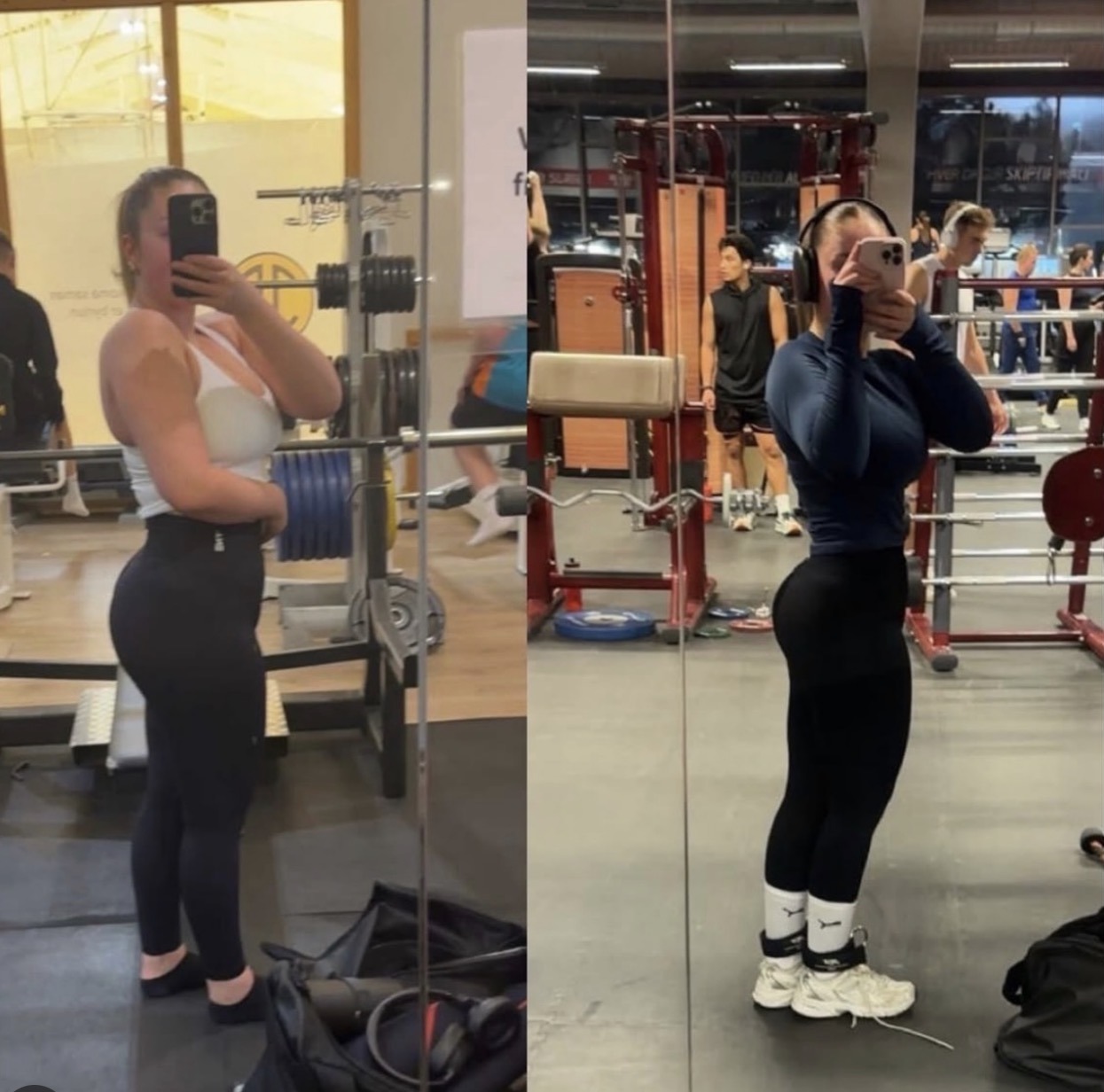 Árangur skjólstæðings hjá Peak Fitness, fyrir og eftir